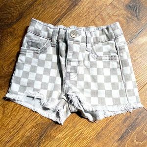 Toddler Checkered Gray Shorts